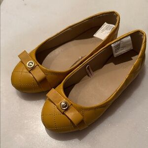 Janie and Jack Quilted Ballet Flats with Bow - size 12